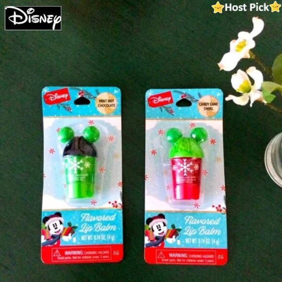Disney Other - DISNEY Mickey Mouse Holiday Lip Balm Duo – Mint Hot Chocolate & Candy Cane Swirl